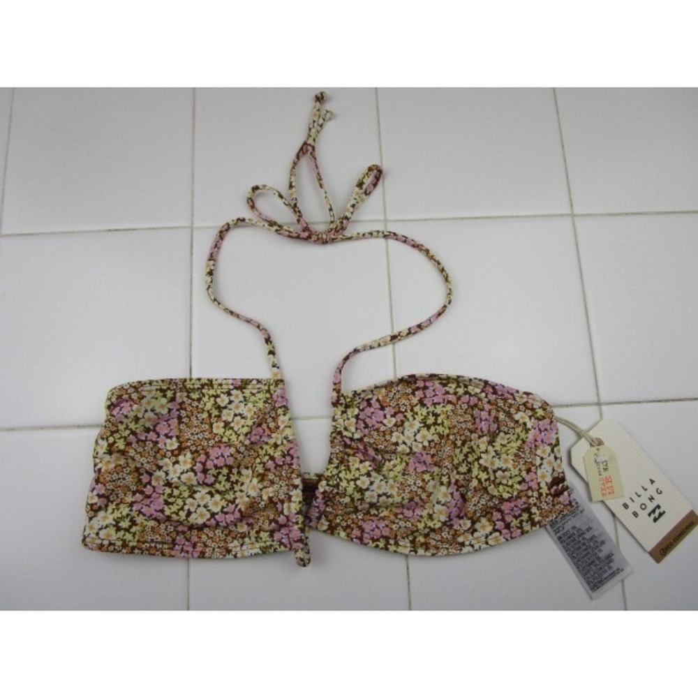 Billabong Ready For Sun Drew Bandeau Women's M/10 Bikini Top Swimwear